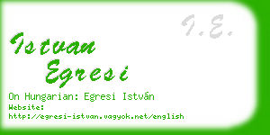 istvan egresi business card